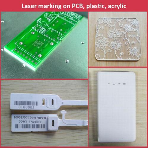 macchina portatile della marcatura del laser della fibra 20W per la matrice ed il codice a barre di plastica di dati del PVC